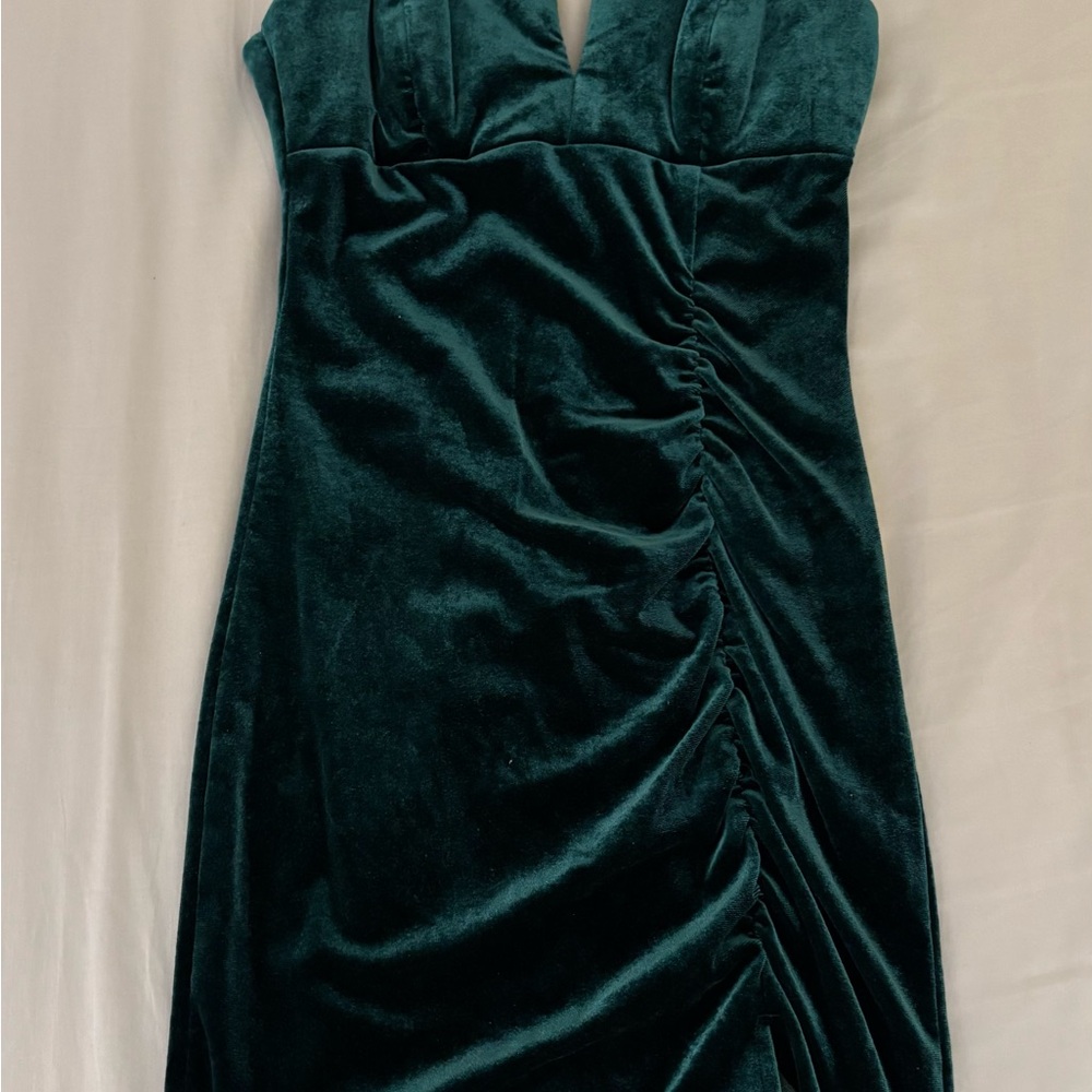 Emerald Sundae Velvet Emerald Green Dress